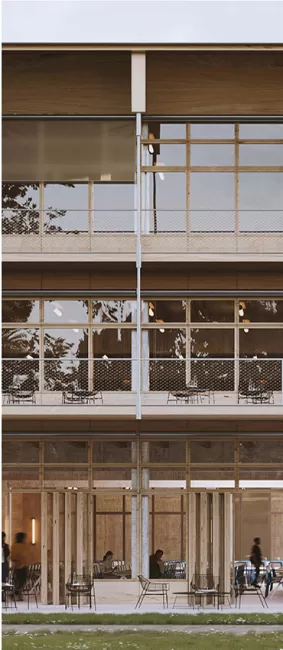 Ansicht Fassade Publikumsgeb&auml;ude, Bild: Jeudi.Wang - Perspectives