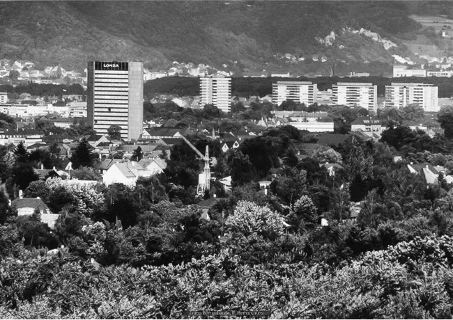 Lonza B&uuml;rogeb&auml;ude, 1972, Foto: P. Heman
