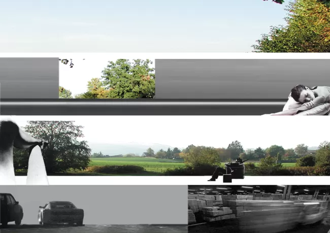 Horizontal Consistency, Collage, 2003; Bro&euml;lberg Residences, Kilchberg, 2001-03