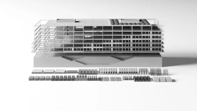Axonometrie zirkul&auml;res Bauen, Bild: E2A